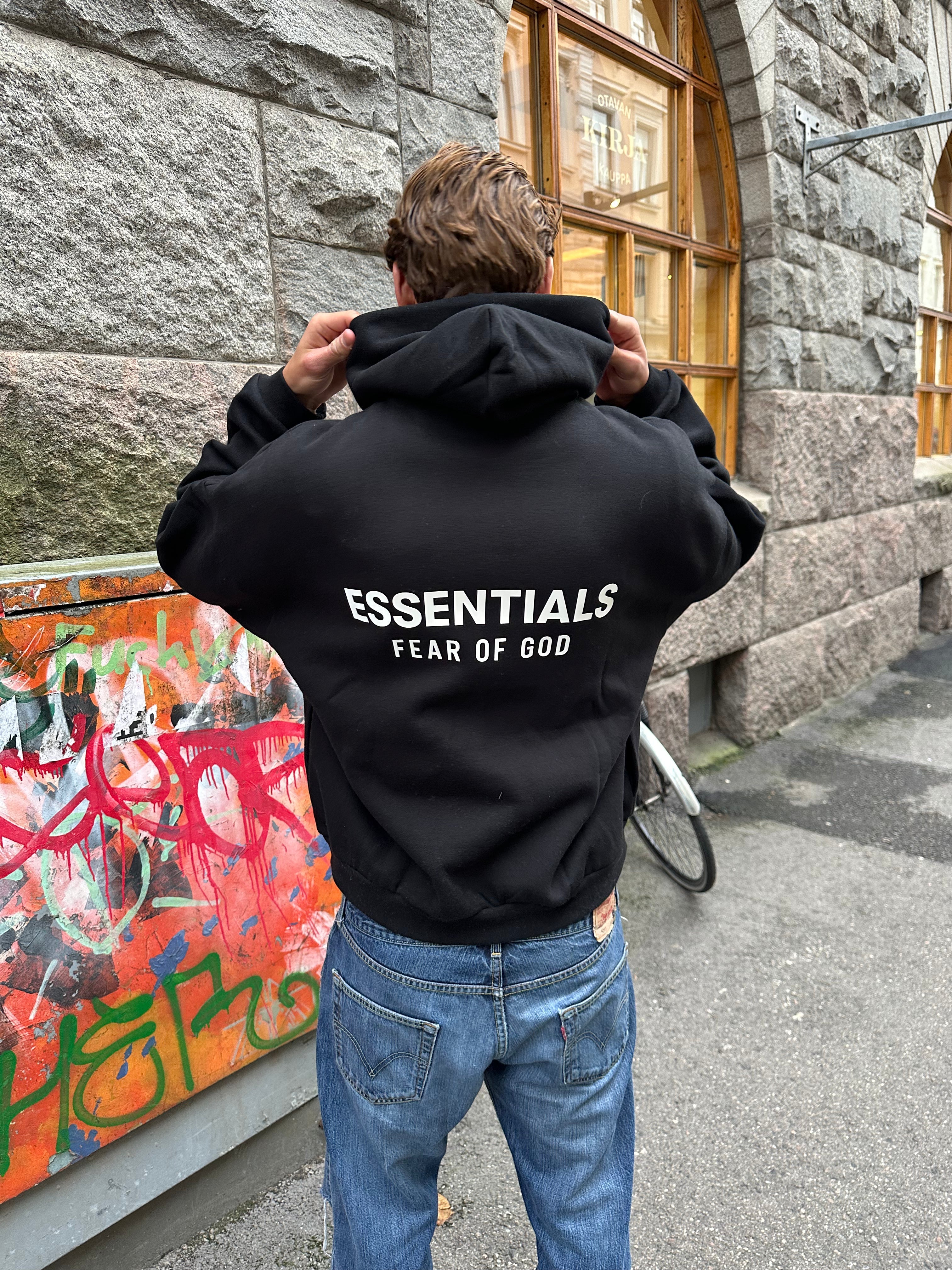 Fear of God Essentials Fleece Hoodie Black