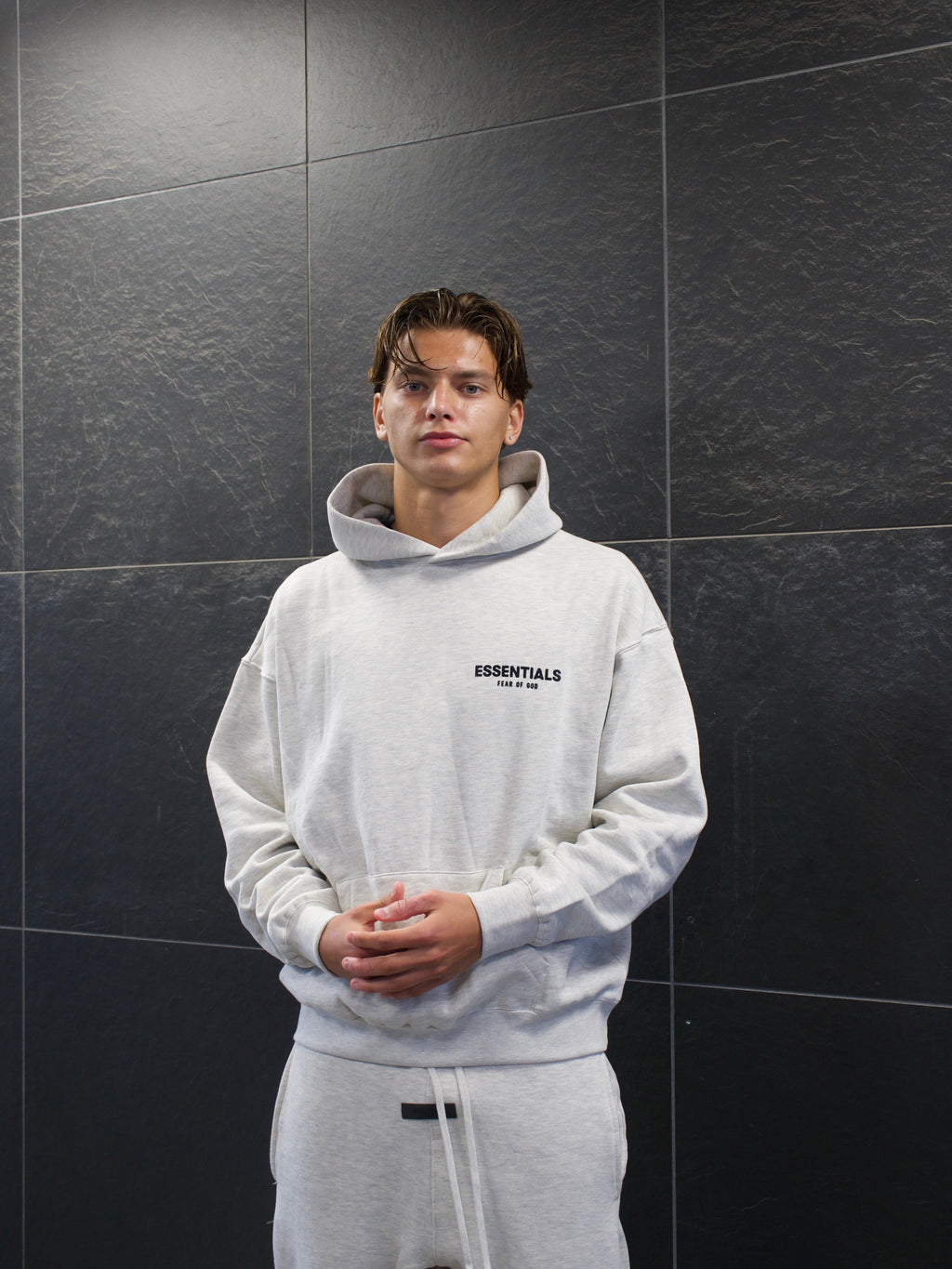 Fear of God Essentials Hoodie 'Light Oatmeal'