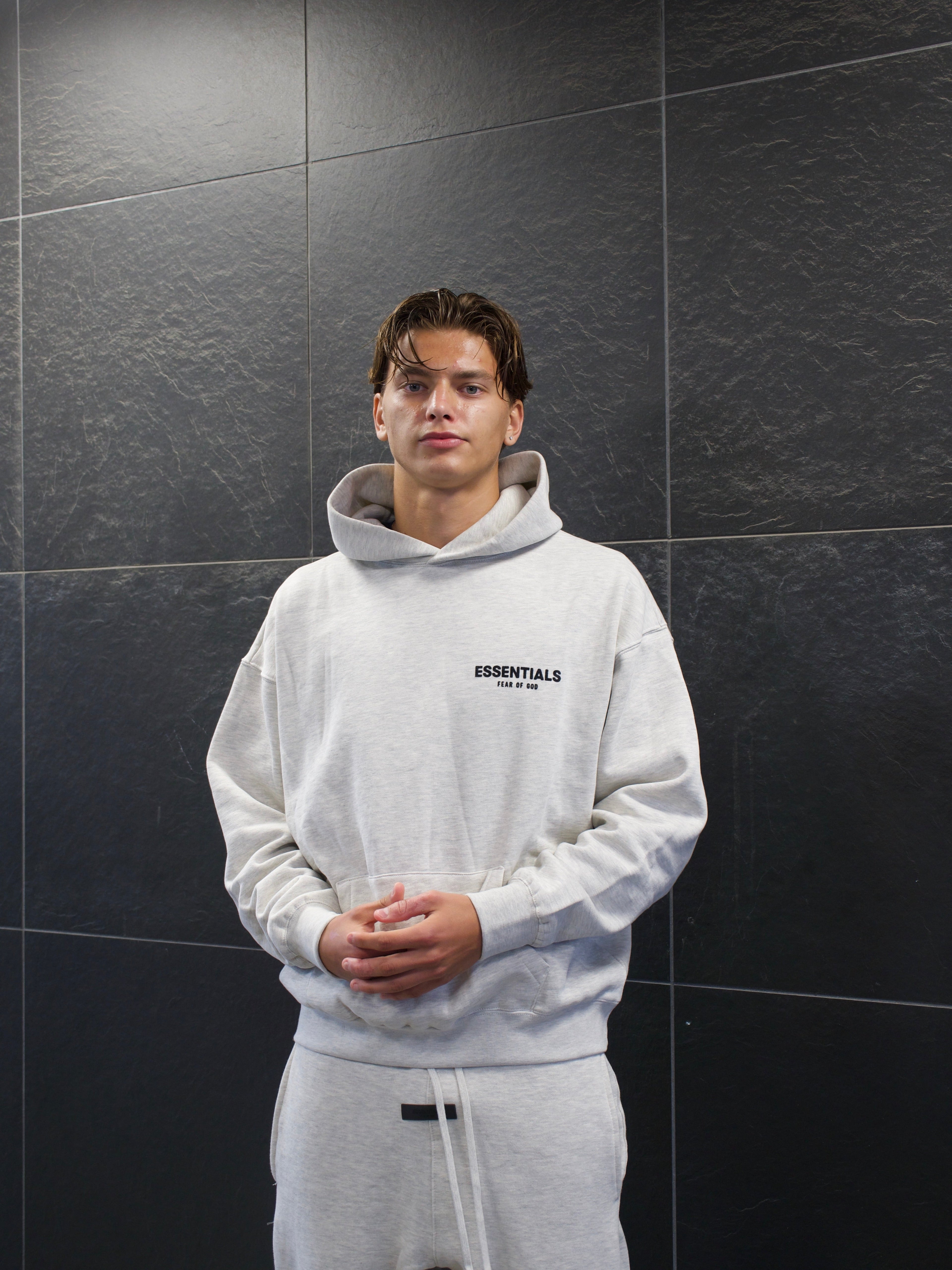 Fear of God Essentials Hoodie 'Light Oatmeal'